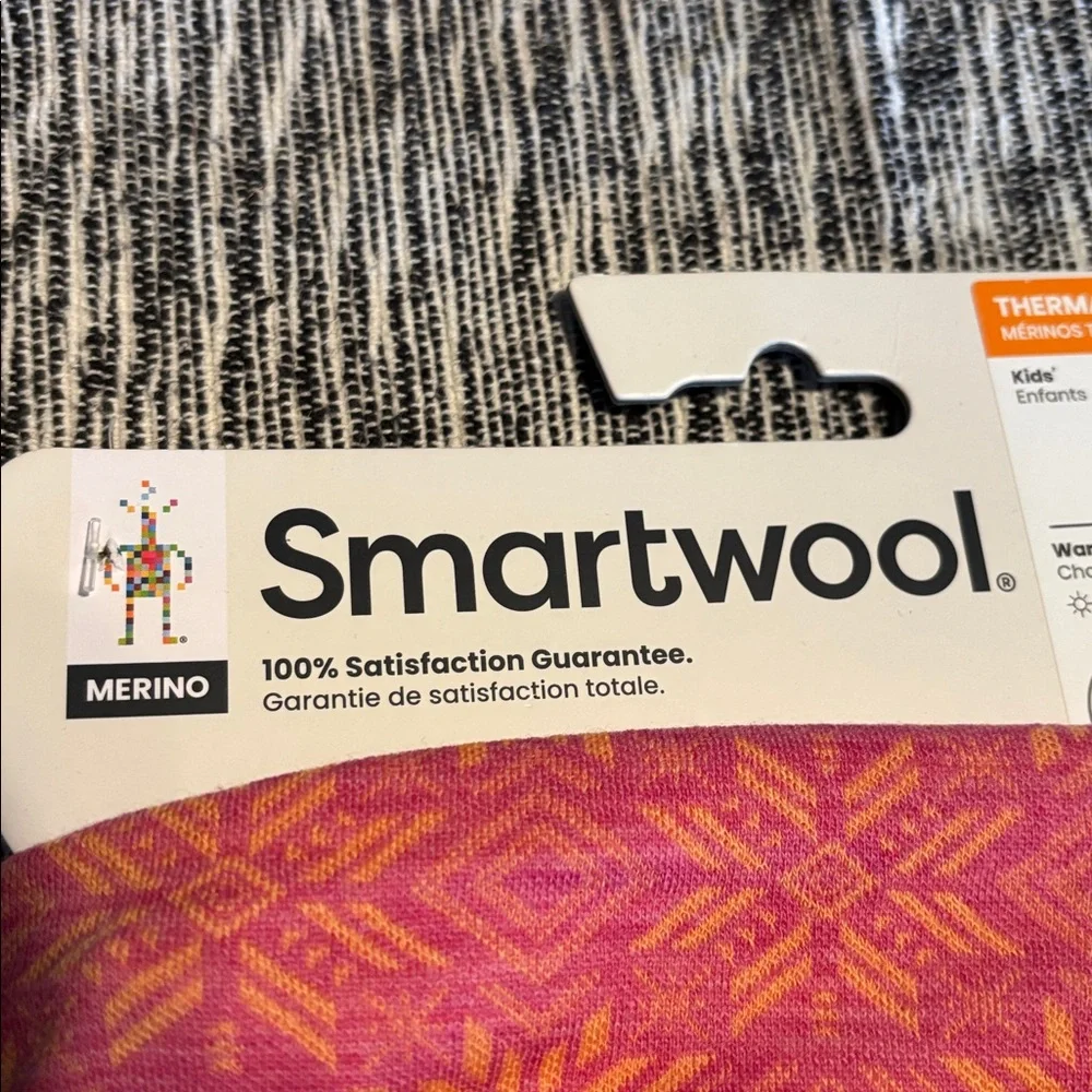 Smartwool Neck Gaiter Kids Merino Wool Thermal Pink Winter Snow Outdoor NWT - Picture 2 of 4